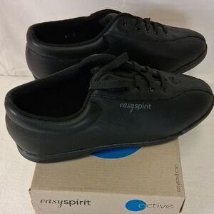 Womens Easy Spirit Active Lace Up Black Shoes